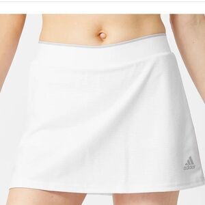 adidas Women's Core Club Skirt White, built in shorts, White, Large, NWT